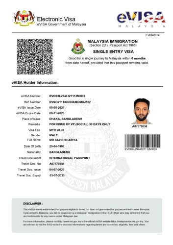 Malaysia-eVISA-Certificate MD-SAZID SHARIYA page-0001